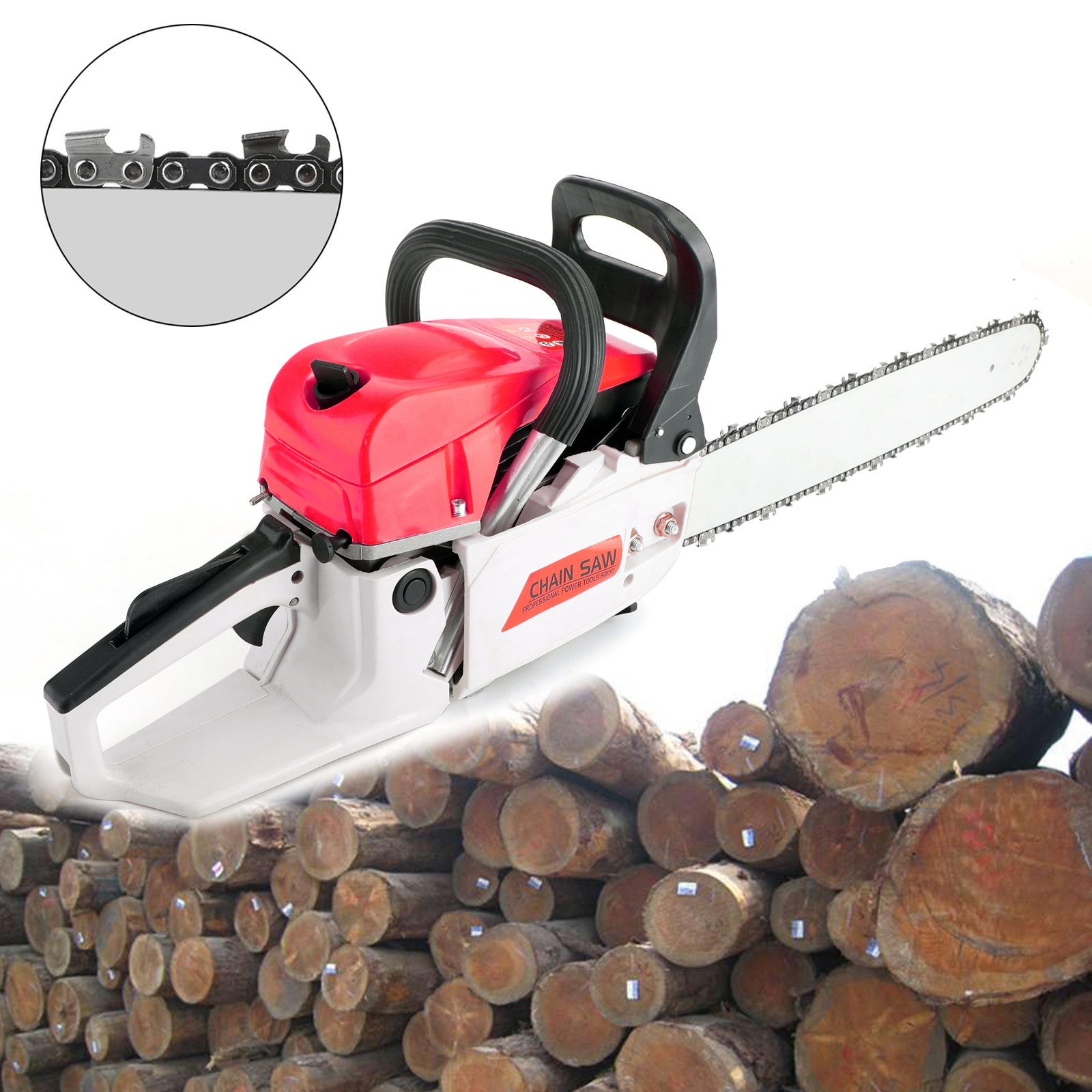 gas chainsaw cutting wood durable outdoor tool