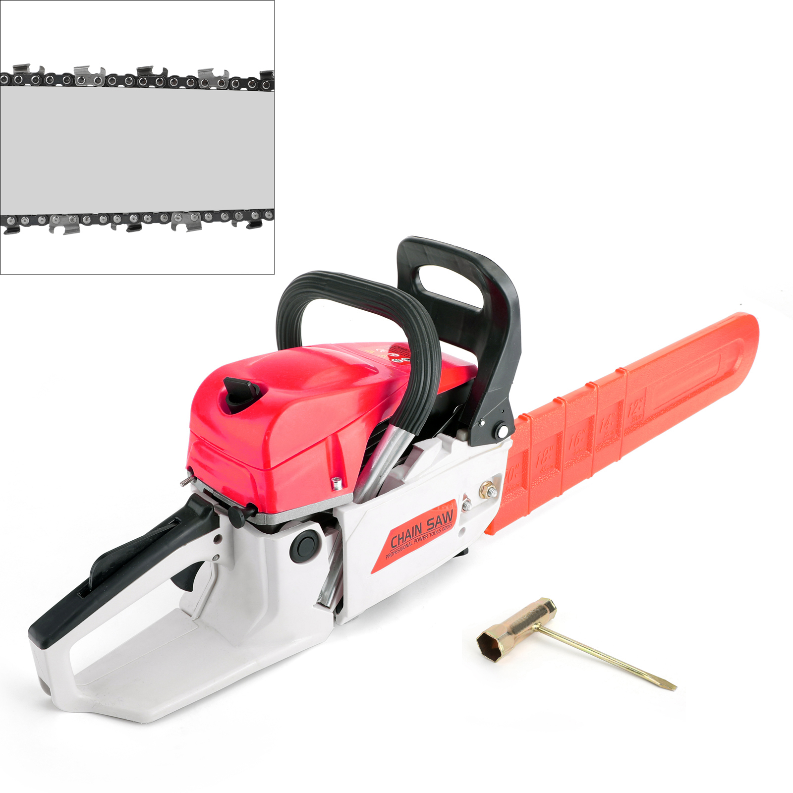 52cc engine power 22 inch bar maximum cutting length