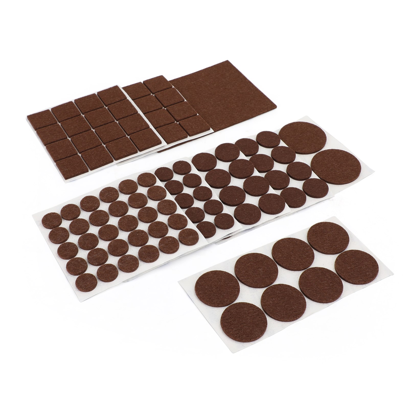 Furniture Floor Protectors Foam Pads Kit Round Square for Laminate Vinyl Wood Before After