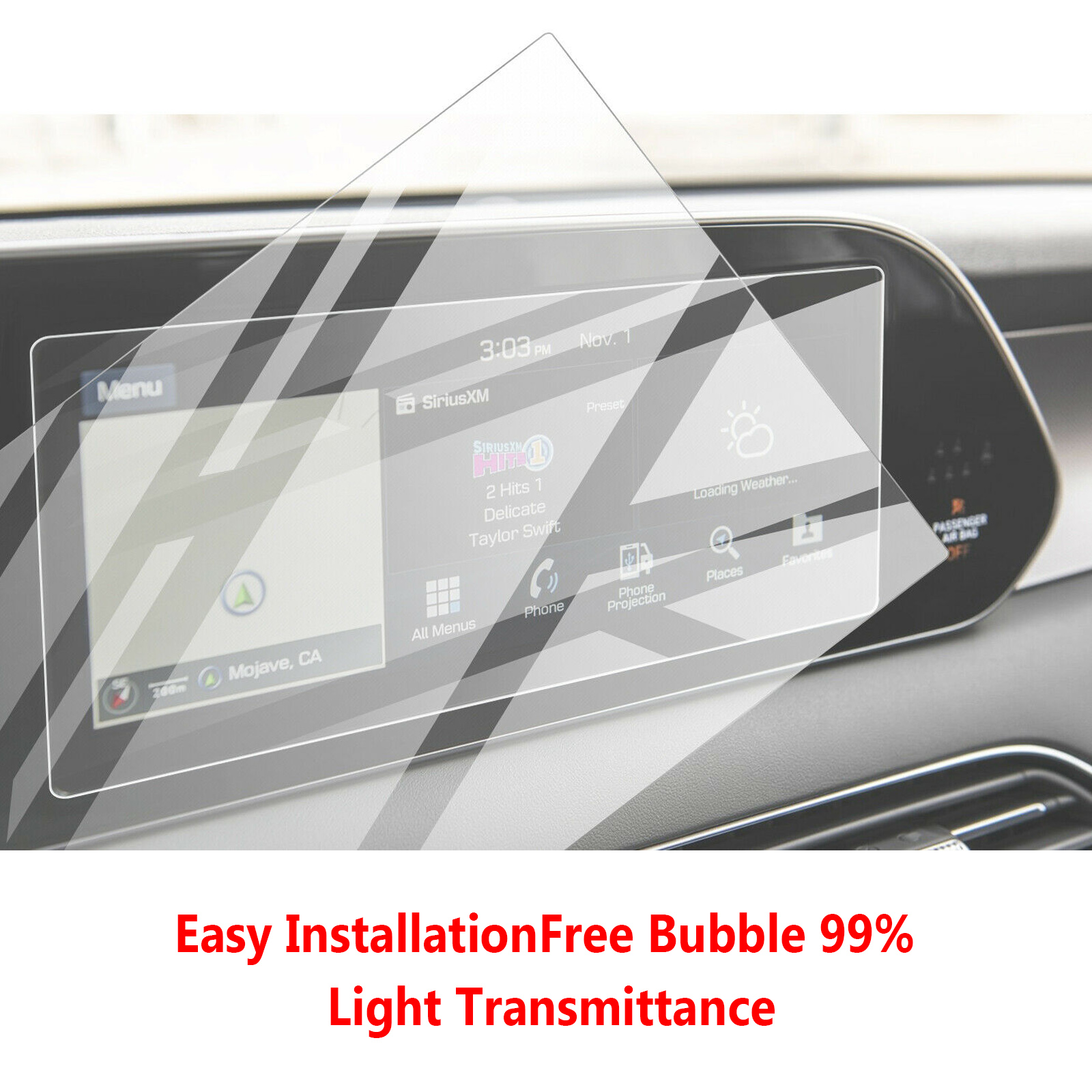 《極限超快感!!》Hyundai Palisade 260*110 導航螢幕 保護貼 鋼化玻璃膜 鋼化膜 保貼