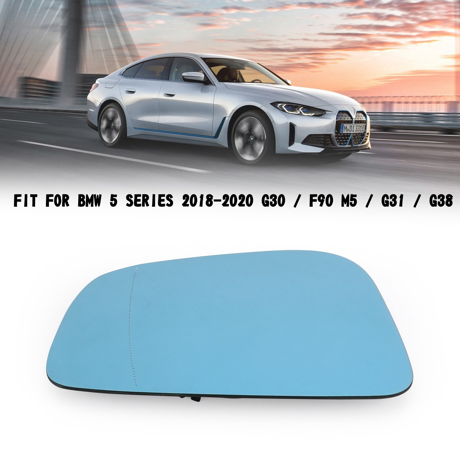 《極限超快感!!》BMW 5S G30 F90 M5 G31 2018-2020 藍片 加熱 倒車鏡鏡片 左側