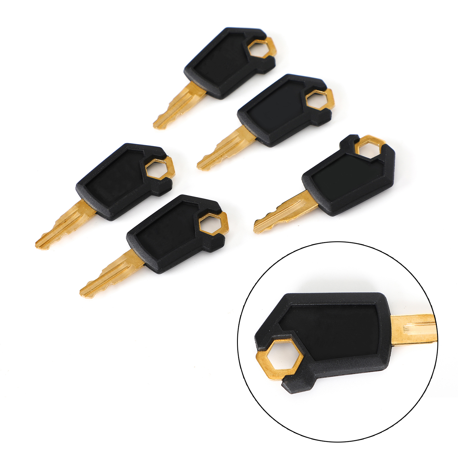 5 Master For Cat Keys Caterpillar Heavy Equipment Ignition Key 5P8500 Key Ring Closeup