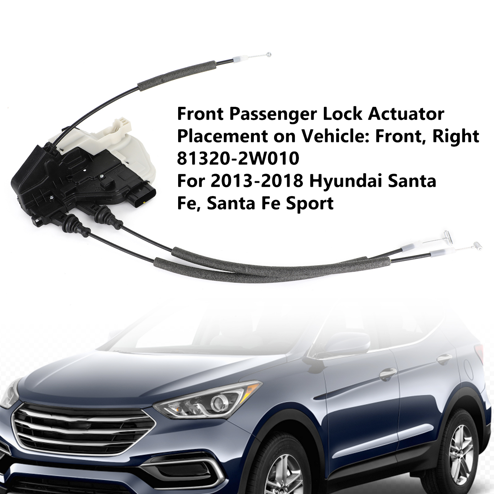 Hyundai Santa Fe Sport 2013-18 81320-2W010 前方右側門鎖