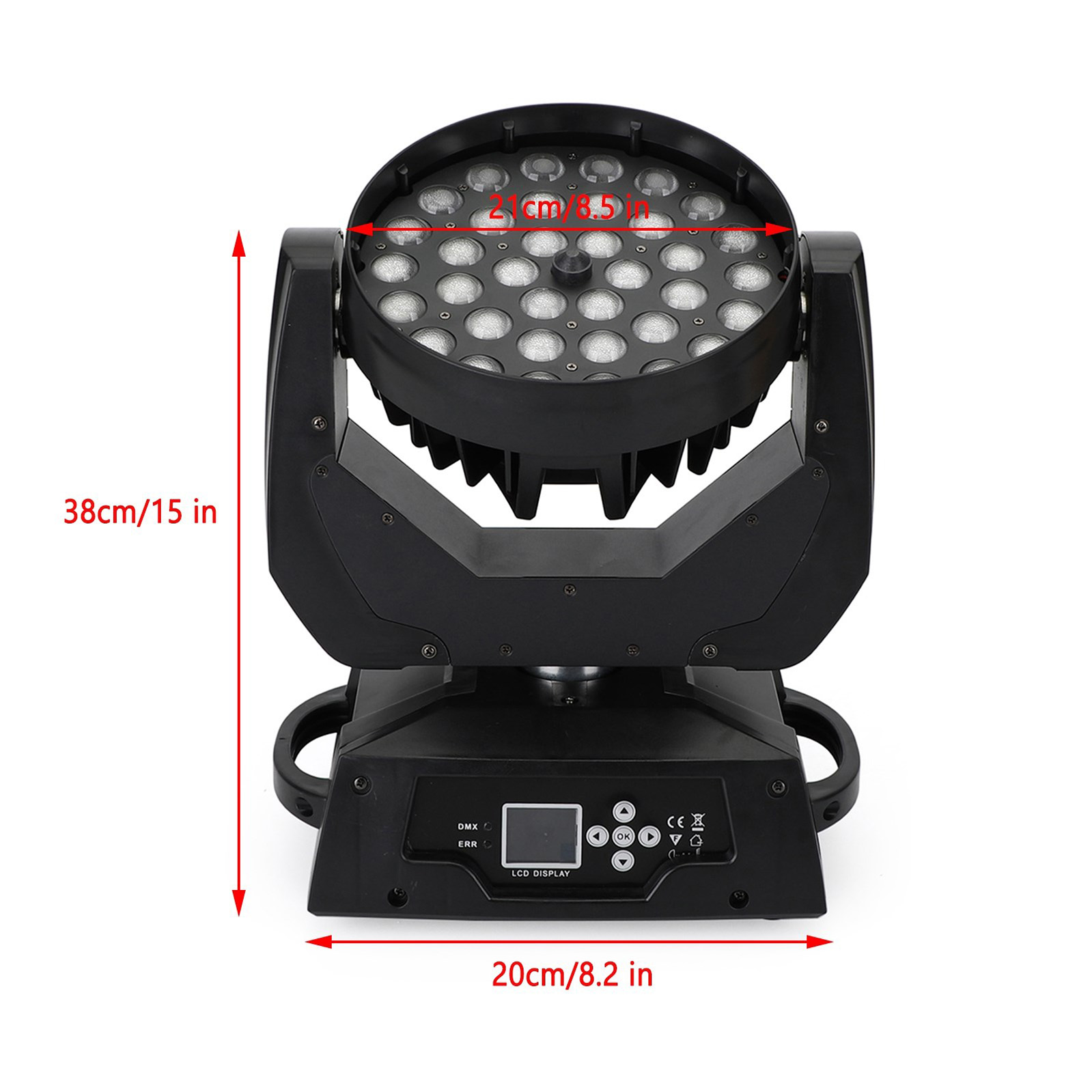 4Pcs 36x10W Moving Head Stage Light RGBW 4-in-1 Zoom DMX Package and Brackets