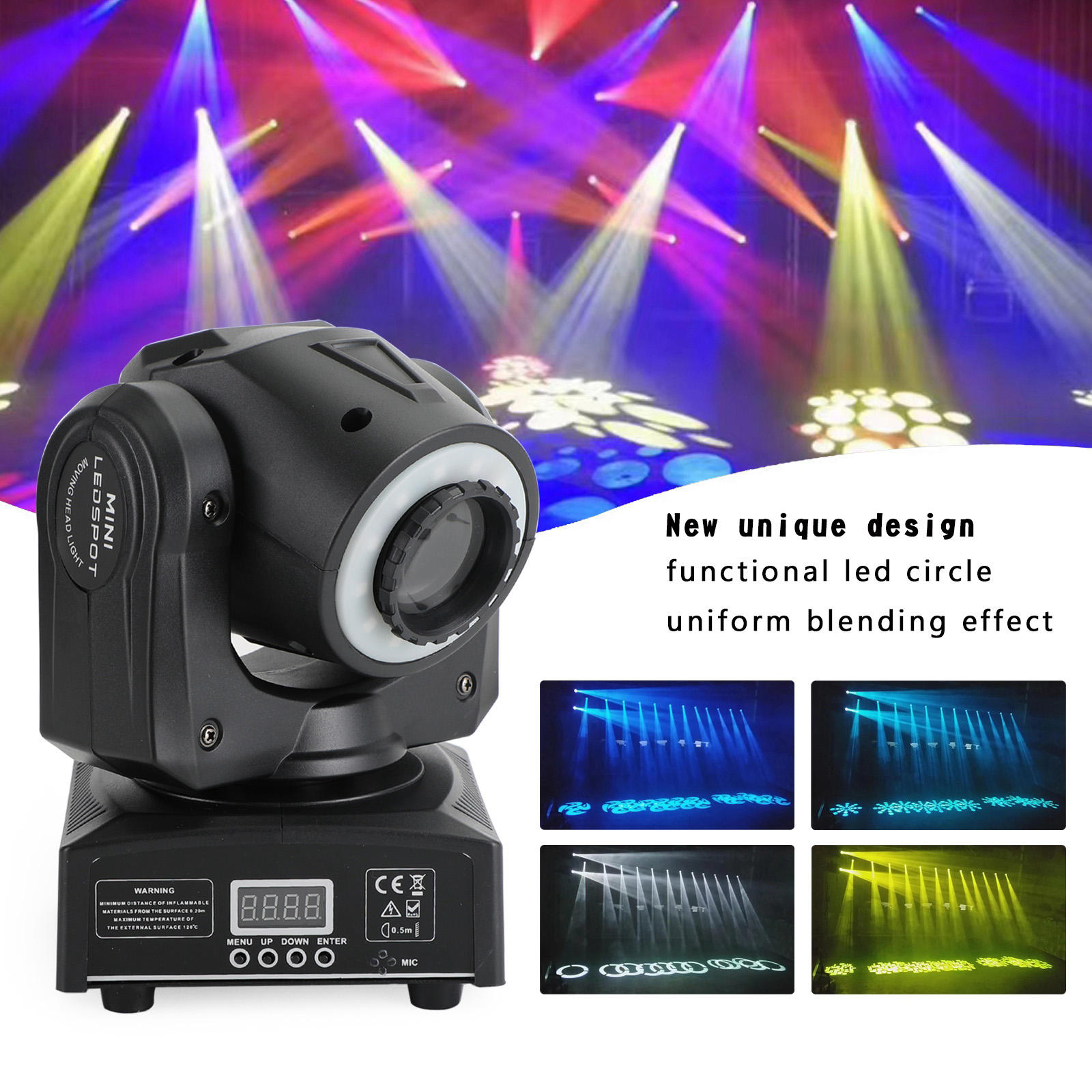100W LED Moving Head RGBW Beam Spot Gobo Effects for DJ and Party Lighting