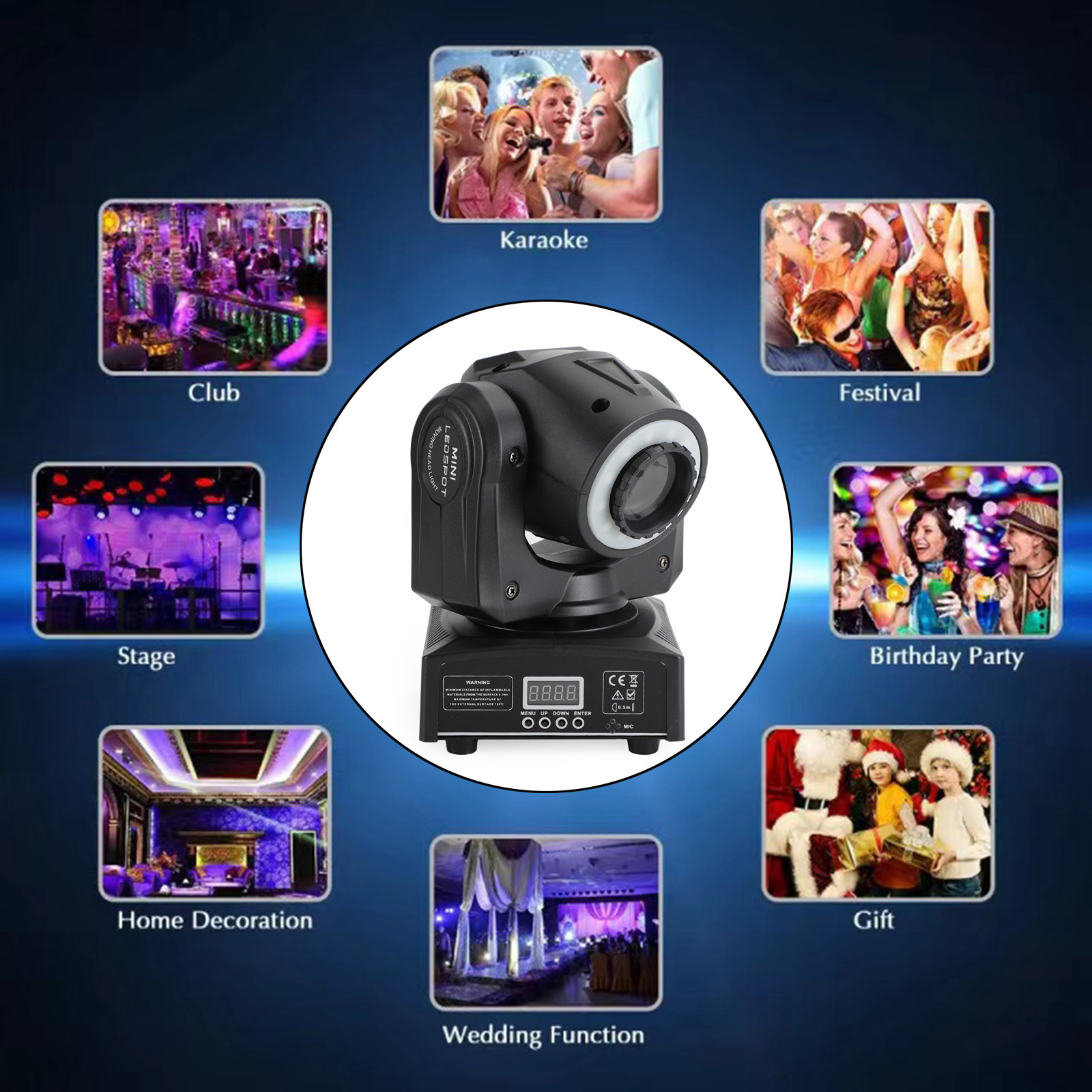 100W LED Moving Head Stage Light Package with Bracket and Manual