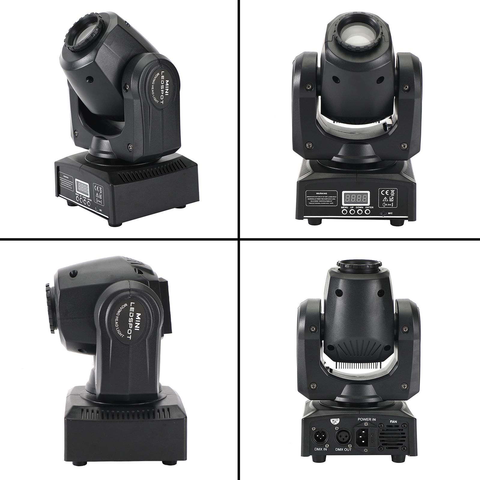 2Pcs Moving Head 8Gobo Stage Lighting RGBW LED DMX Beam Compact Design