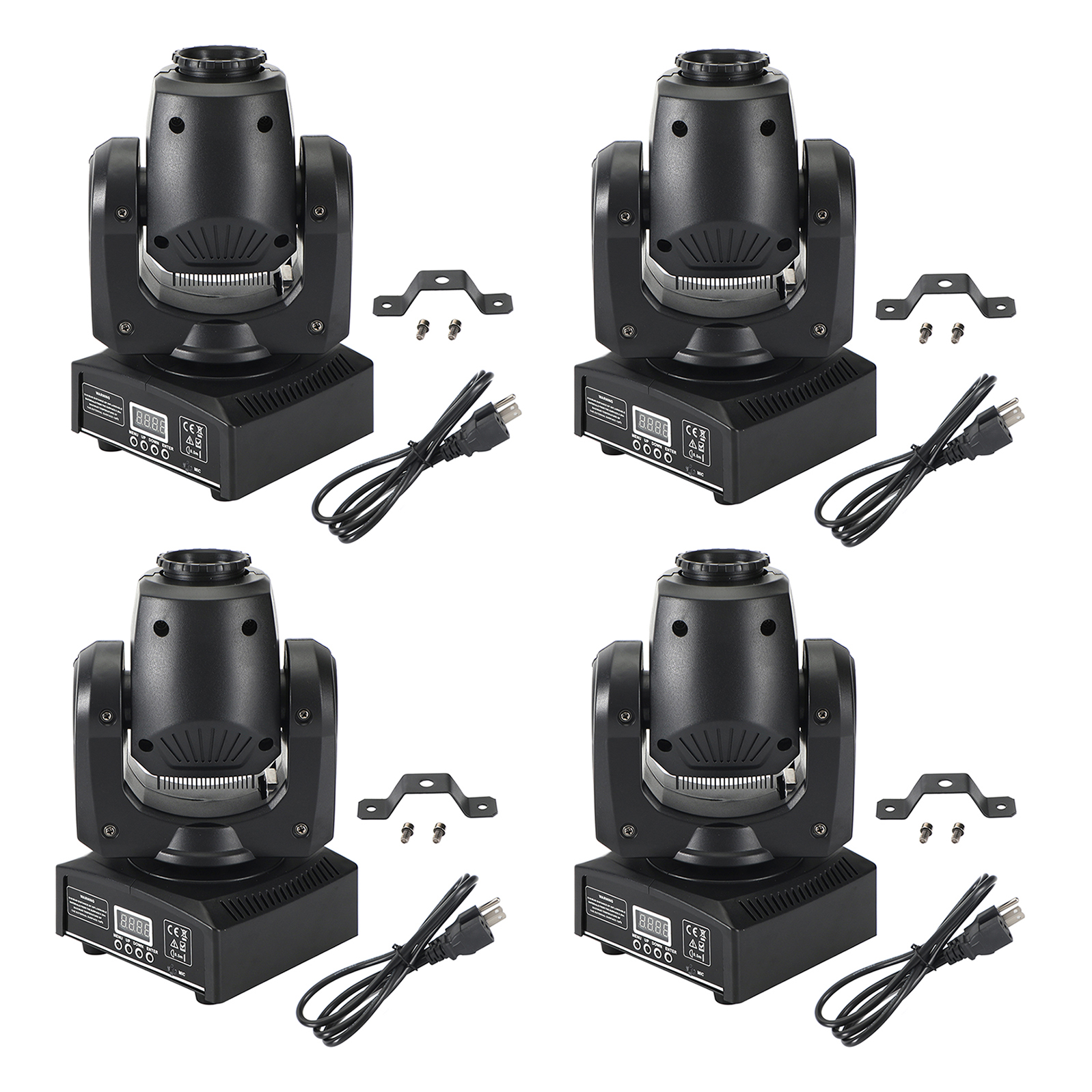 4Pcs Moving Head 8Gobo Stage Lighting RGBW LED DMX Beam Disco Party Light