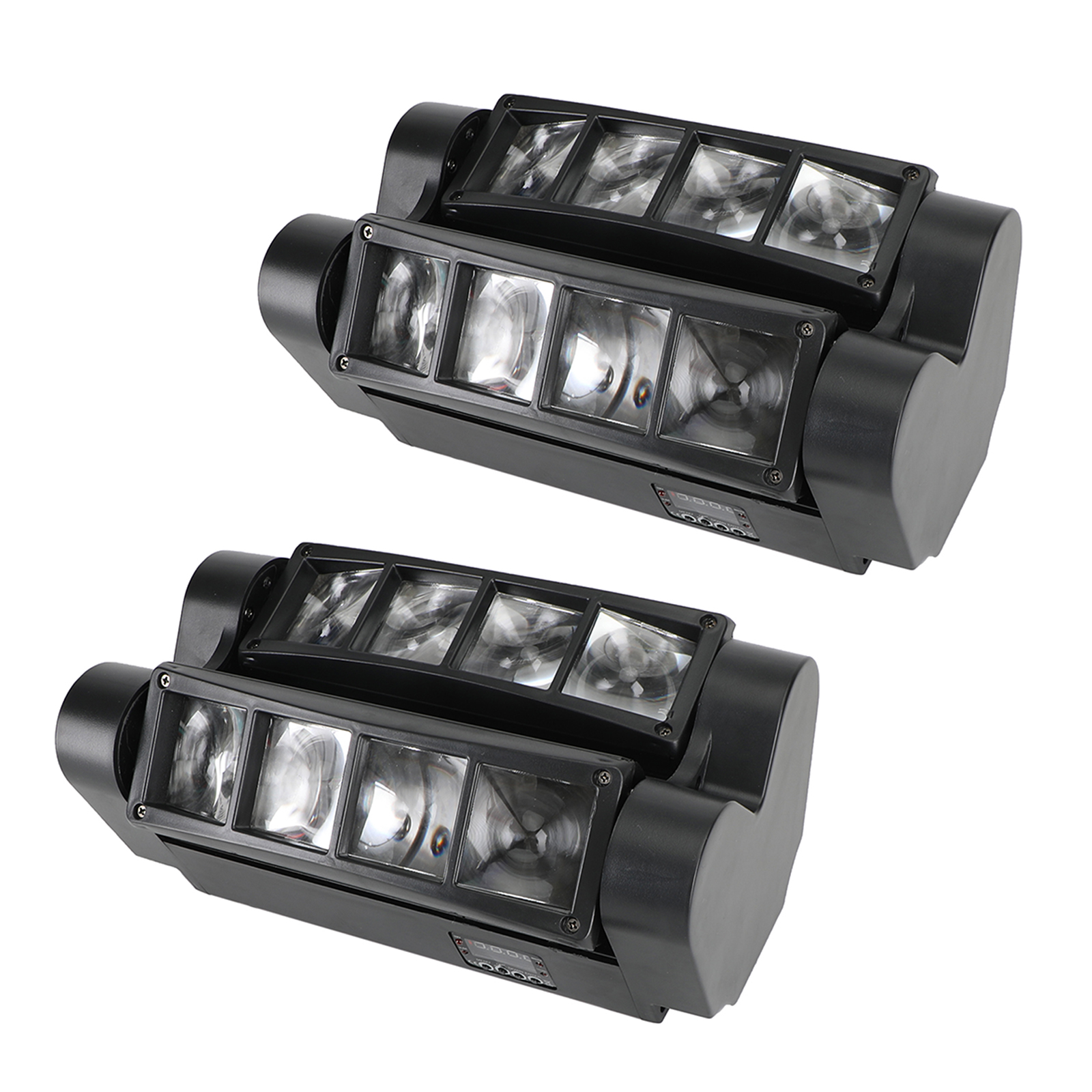 2Pcs 80W 8LED RGBW Spider Moving Head Stage Lighting Beam DMX Party DJ Lighting in Action at Disco