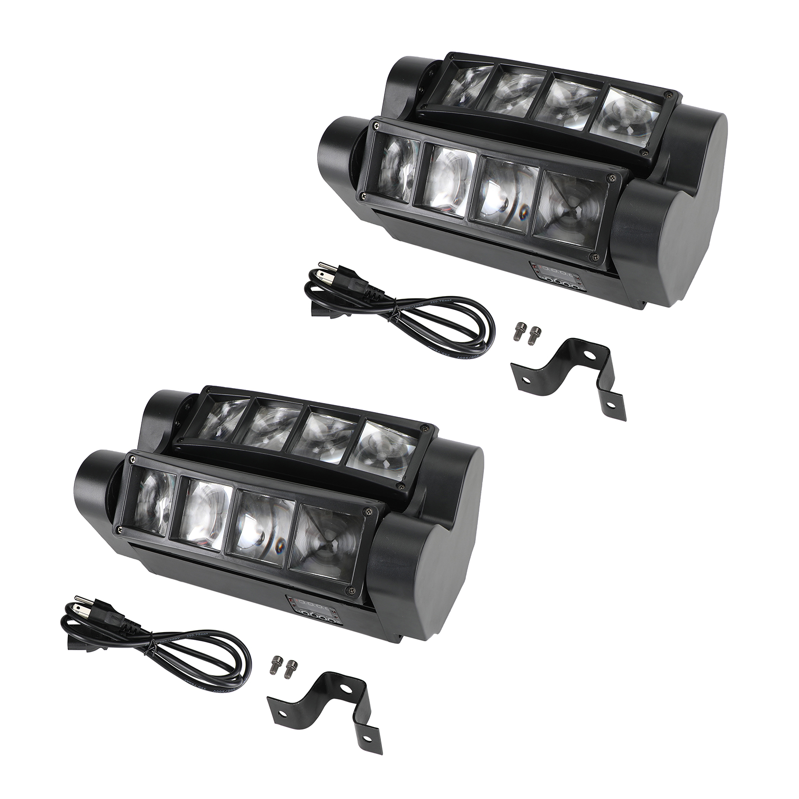 2Pcs 80W 8LED RGBW Spider Moving Head Stage Lighting Beam DMX Party DJ Lighting Full Setup in KTV