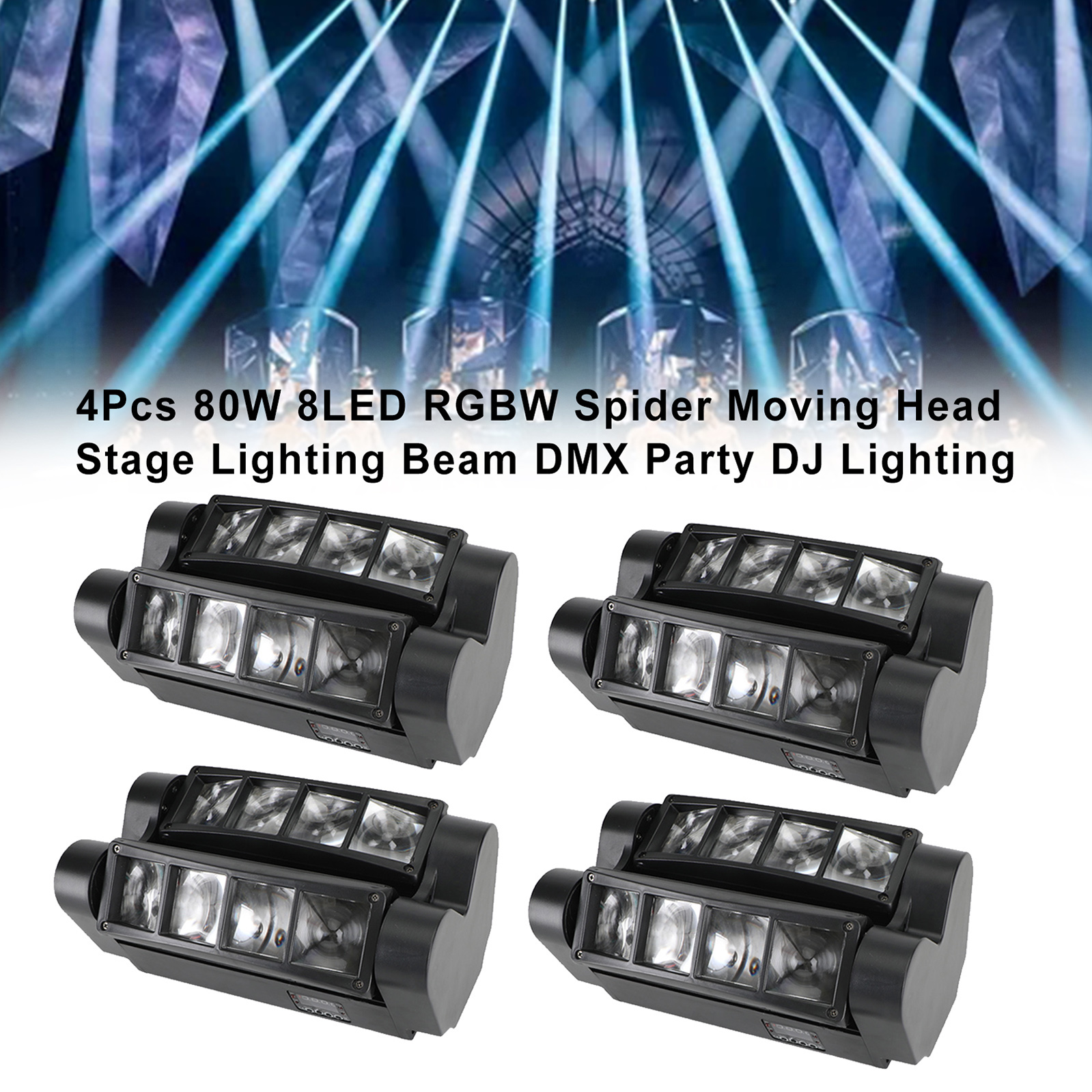 RGBW Spider Moving Head Stage Light Bundle DJ Disco Party Equipment