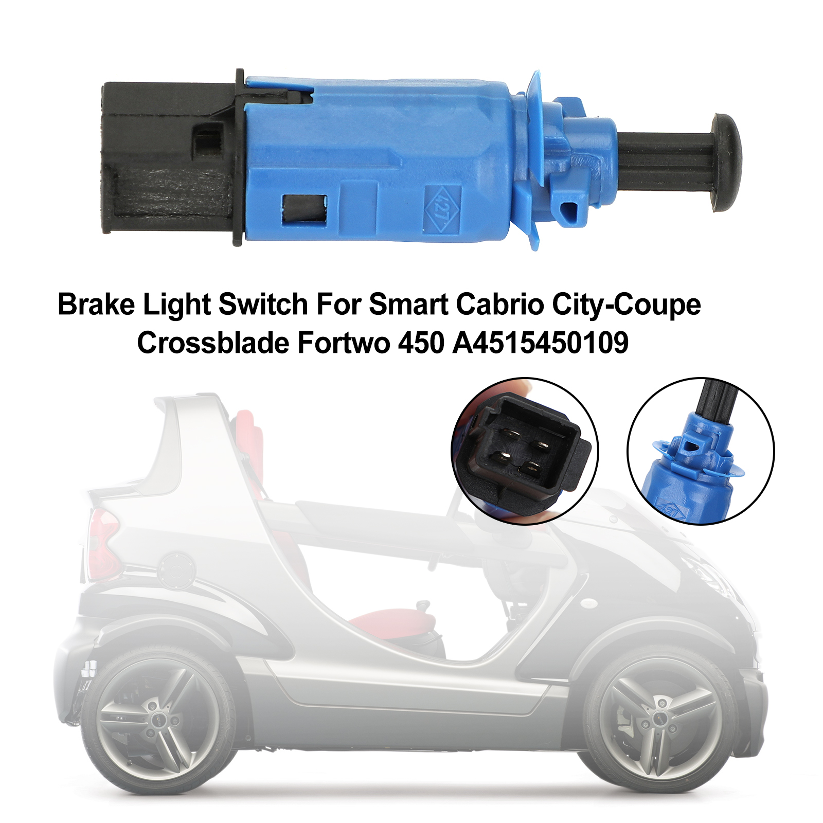 Smart Cabrio City-Coupe Crossblade Fortwo A4515450109 煞車燈開關