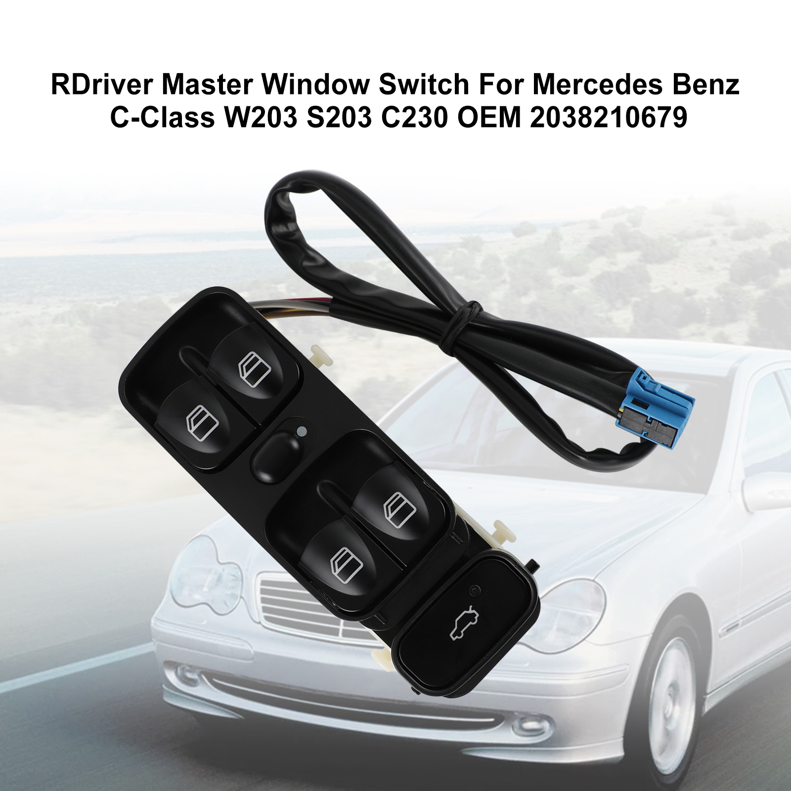 Mercedes Benz C-Class W203 S203 C230 2038210679 駕駛座側 電動窗升降開關