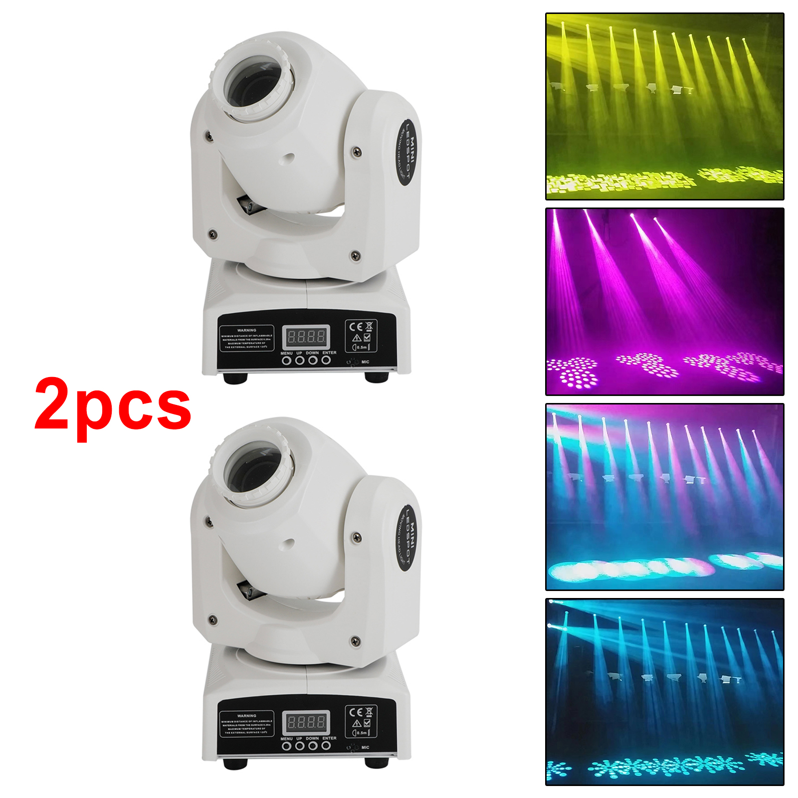2Pcs Moving Head 120W 8Gobo Stage Lighting RGBW LED DJ DMX Beam Bar Party Light