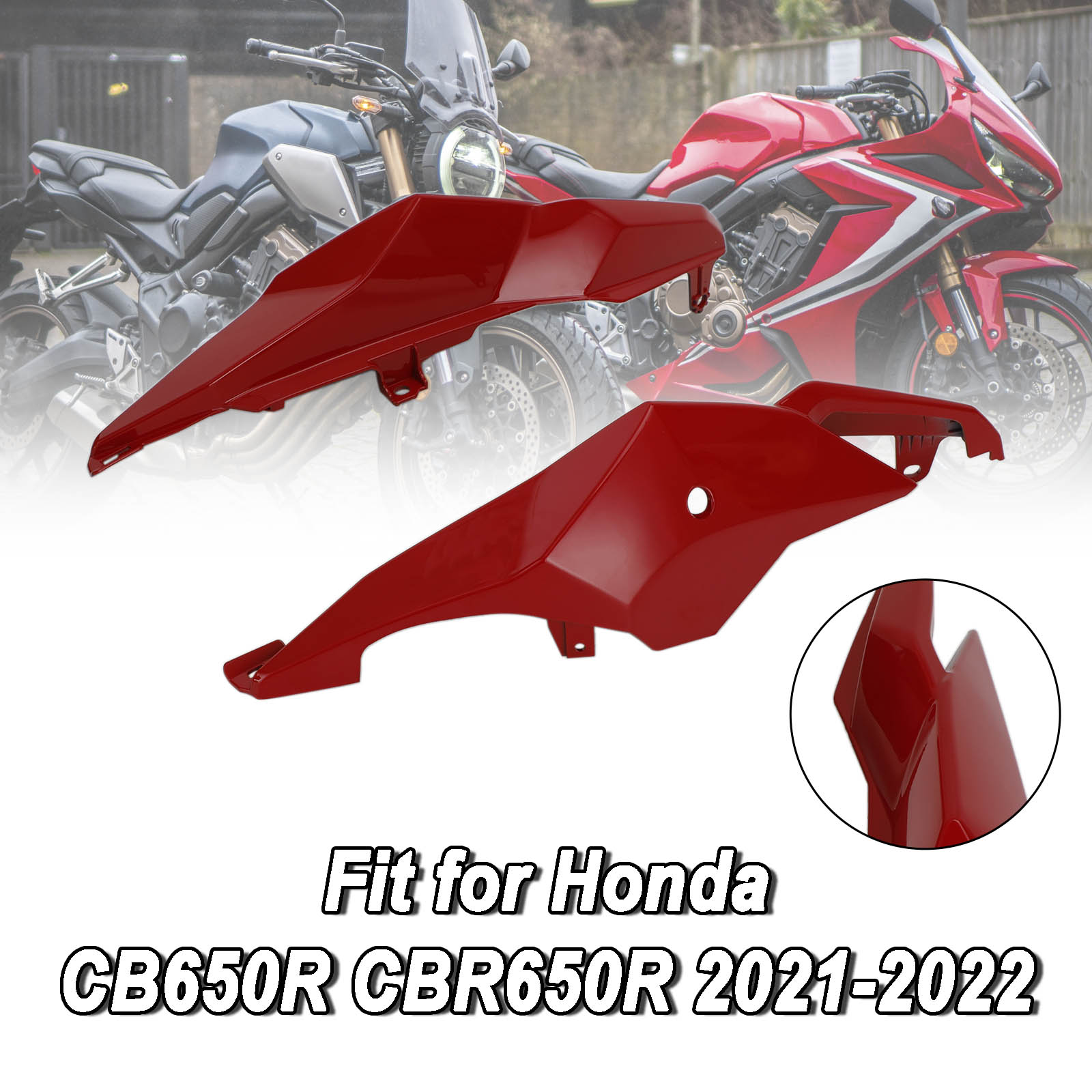 Honda CB650R CBR650R 21-22 紅色 左右後尾板下板-極限超快感