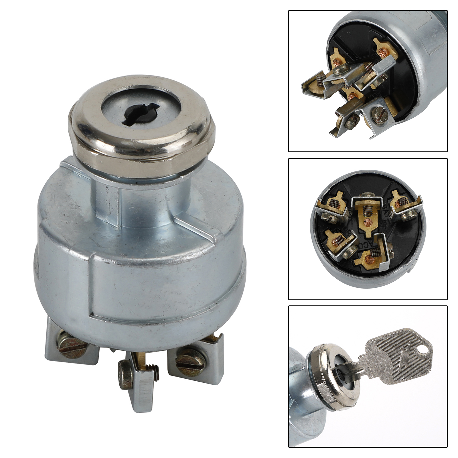 Ignition Switch Fit For Clark Forklift 1723186 2339413 272041 7004210 With 2Keys Closeup