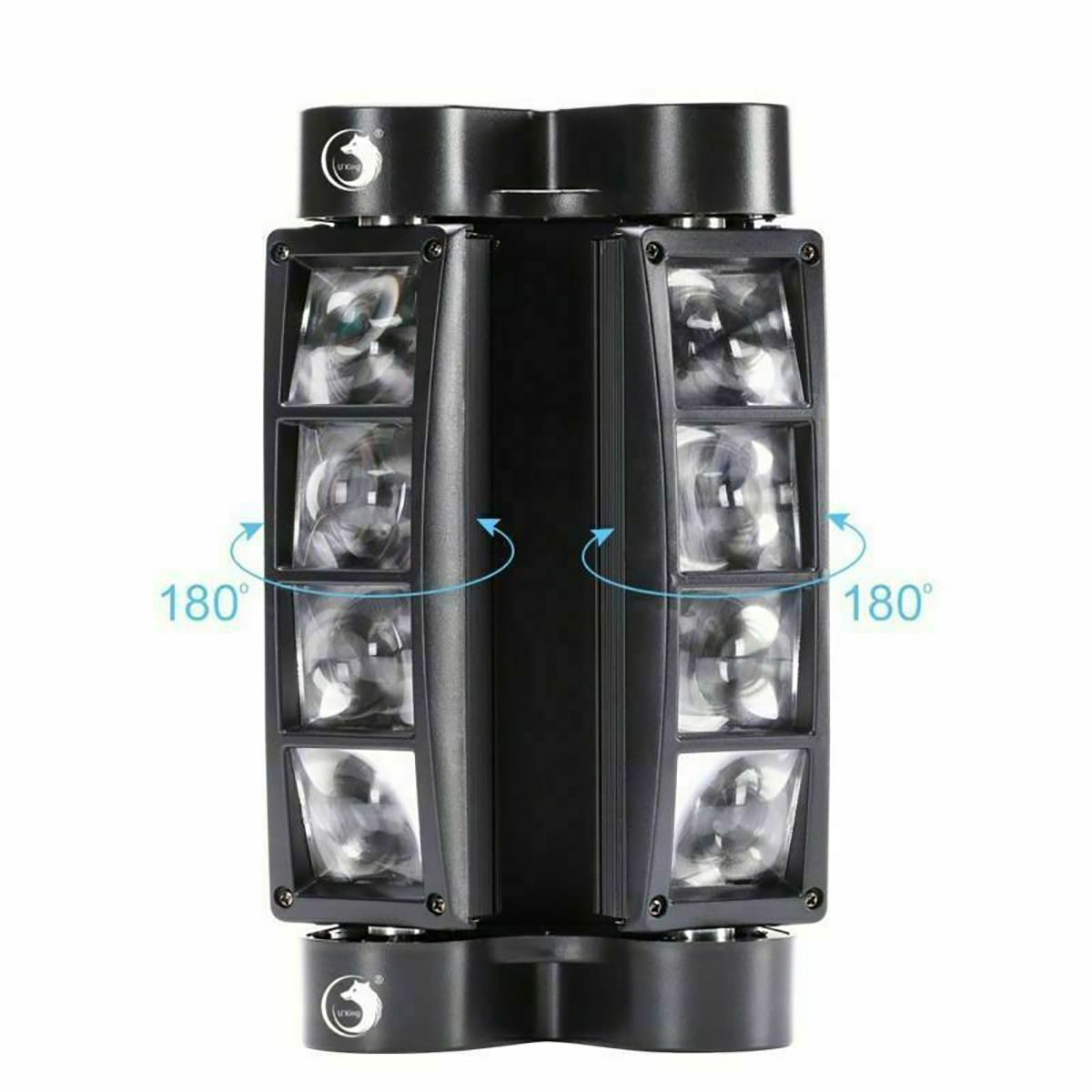 80W RGBW LED Spider Moving Head Stage Light 8 LED DMX for DJ Disco Party Stage in Action at Club