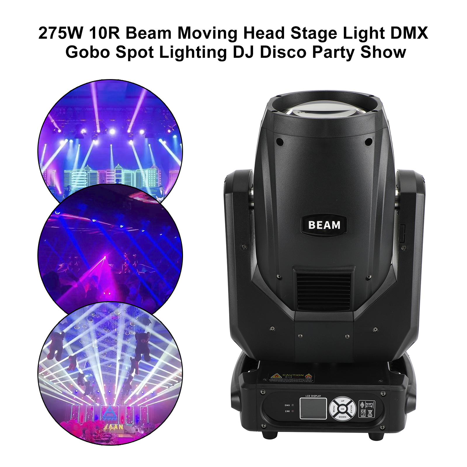 275W 10R Beam Moving Head Package with Brackets and Manual