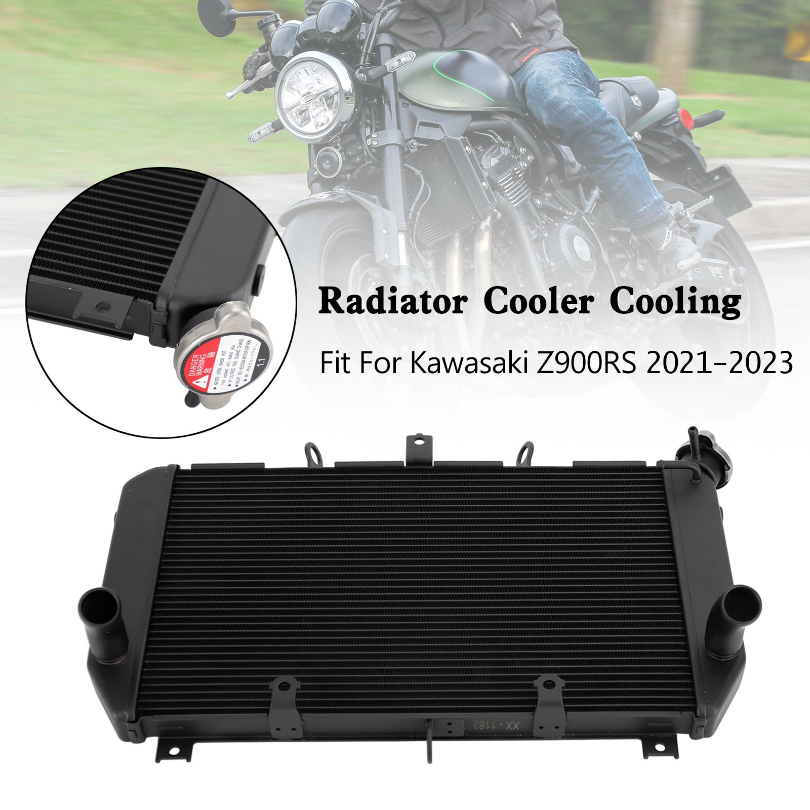 Kawasaki Z900RS 2017-2022 專用水箱散熱器-極限超快感