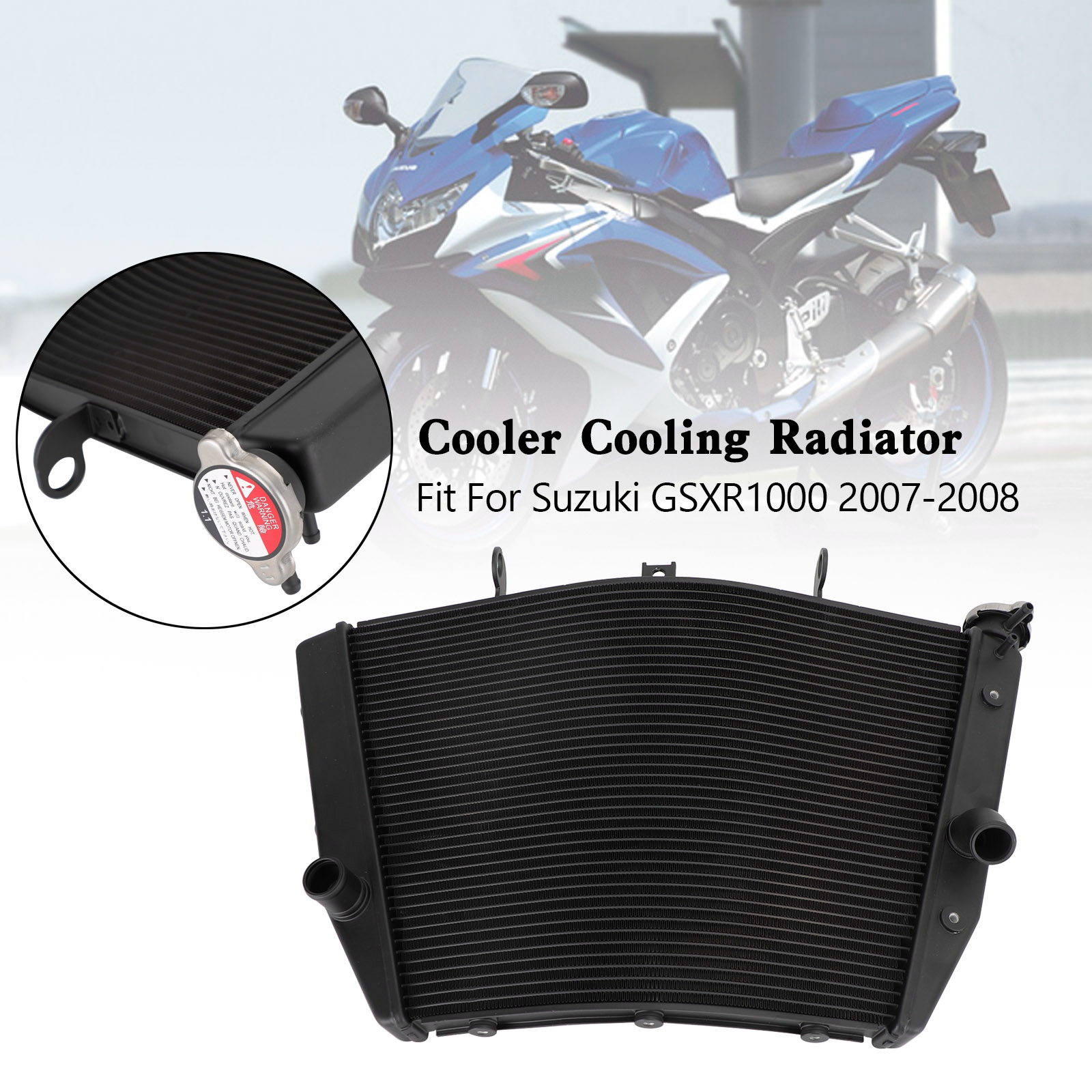 Suzuki GSXR1000 GSX-R 1000 2007-2008 K7 專用水箱散熱器-極限超快感