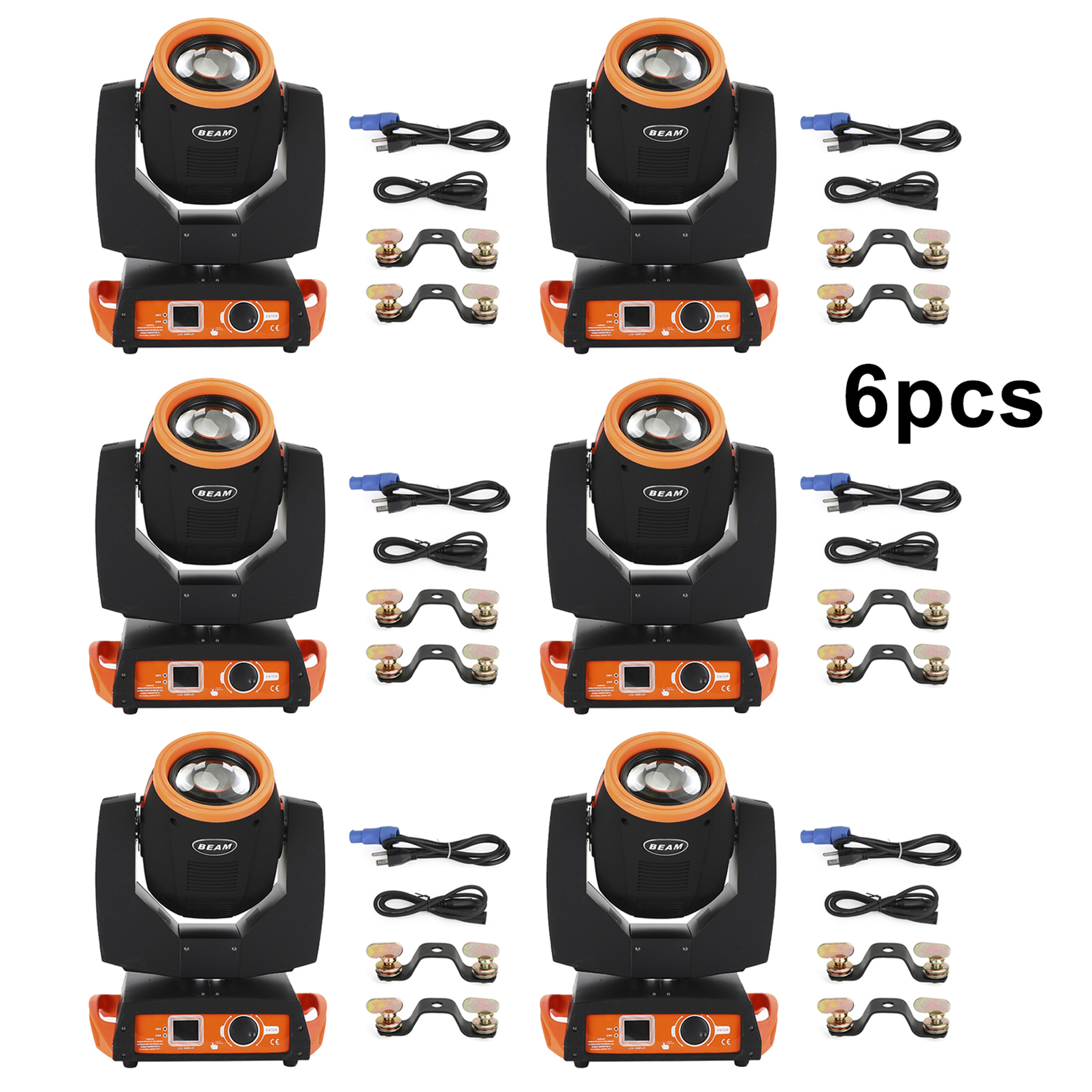 1/2/4/6/8 Pcs 230W 7R Beam Zoom Moving Head Stage Lighting Beam DMX Party DJ Lighting 8-Prism and Gobo Effects