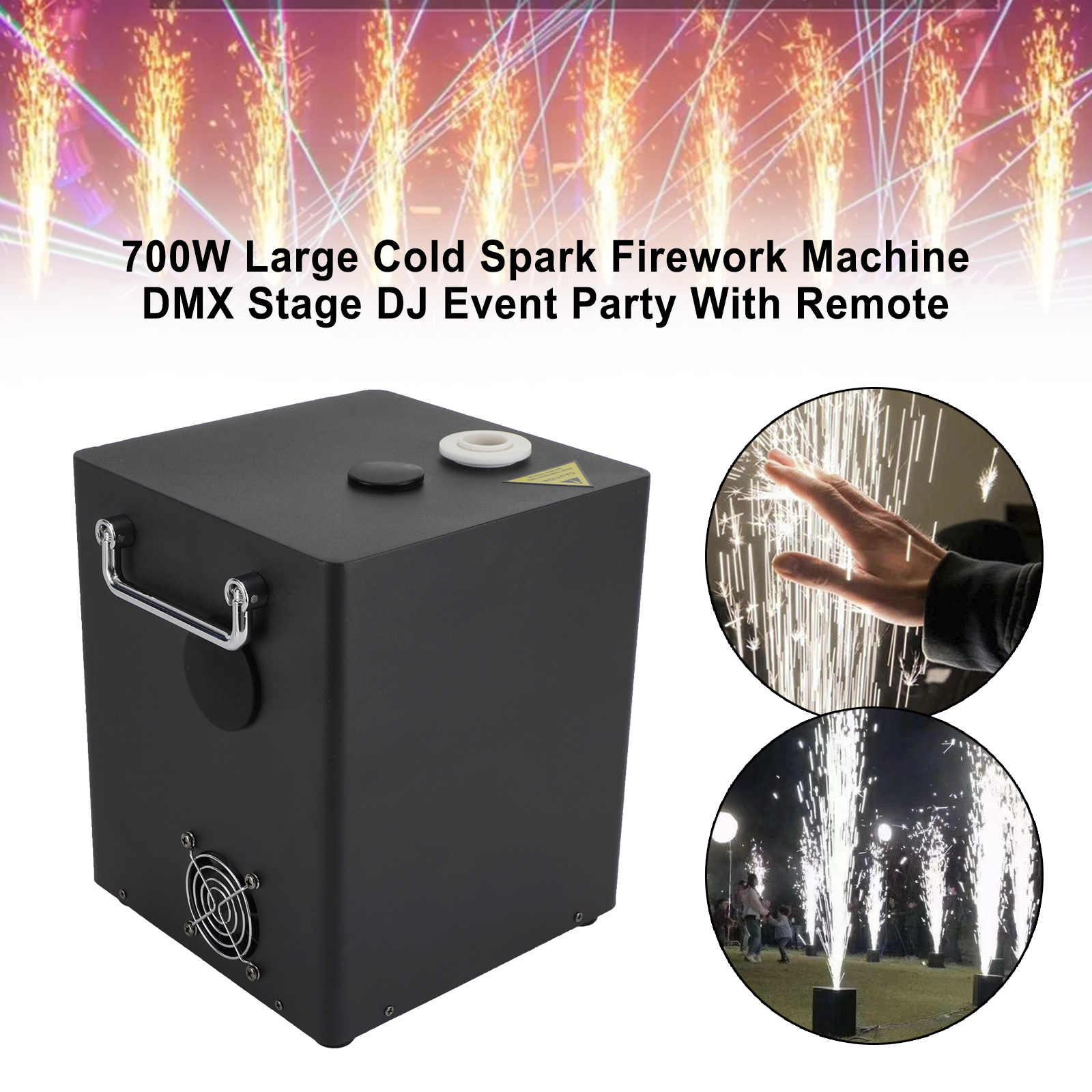 700W Cold Spark Machine with DMX and Remote for Concert Firework Effect