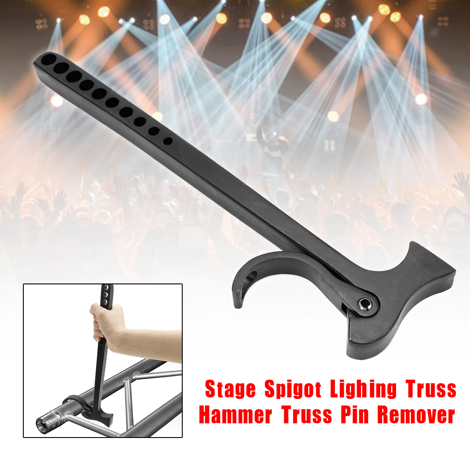 Stage Aluminum Spigot Lighting Truss Hammer Pin Remover Black for Global F34 Truss