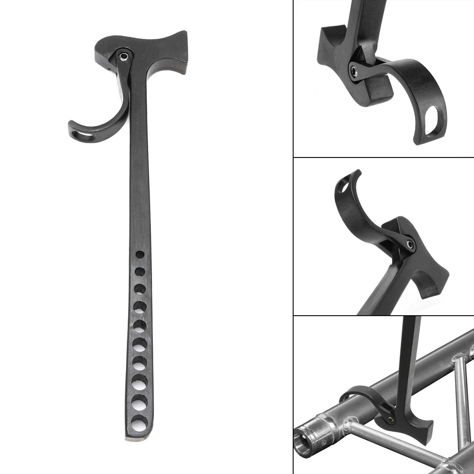 Black Truss Hammer Pin Remover in Action for Festival and Concert Rigging