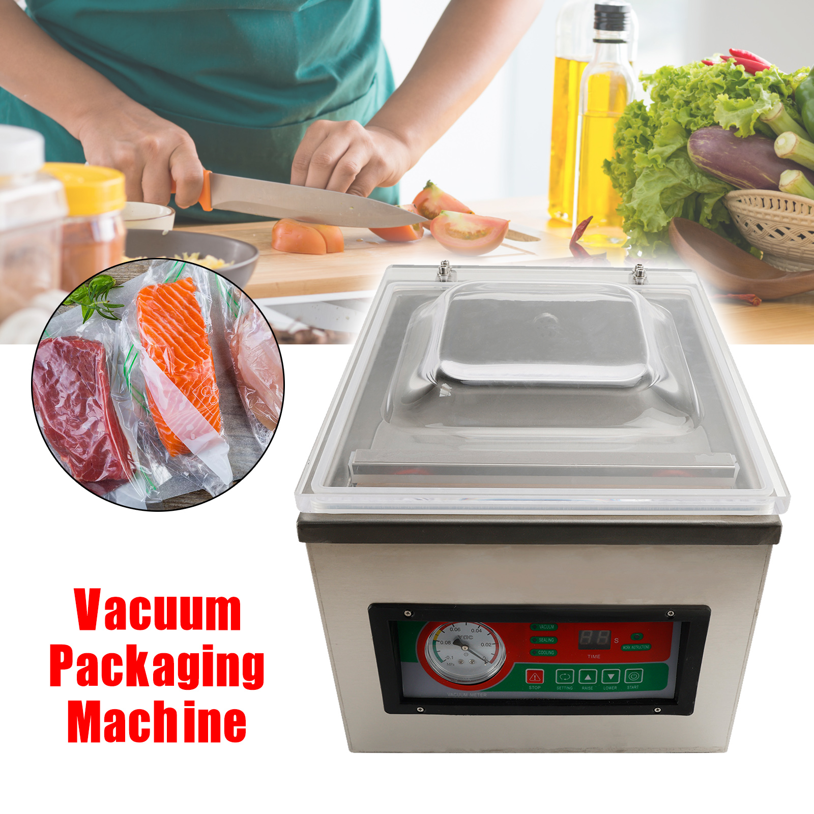 DZ-260C Chamber Vacuum Sealing Packing Machine Commercial Vacuum Sealer 110V
