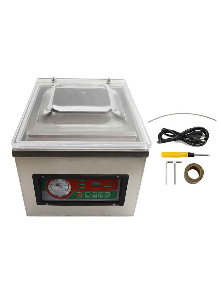 DZ-260C Chamber Vacuum Sealing Packing Machine Commercial Vacuum Sealer 110V Stainless Steel Chamber