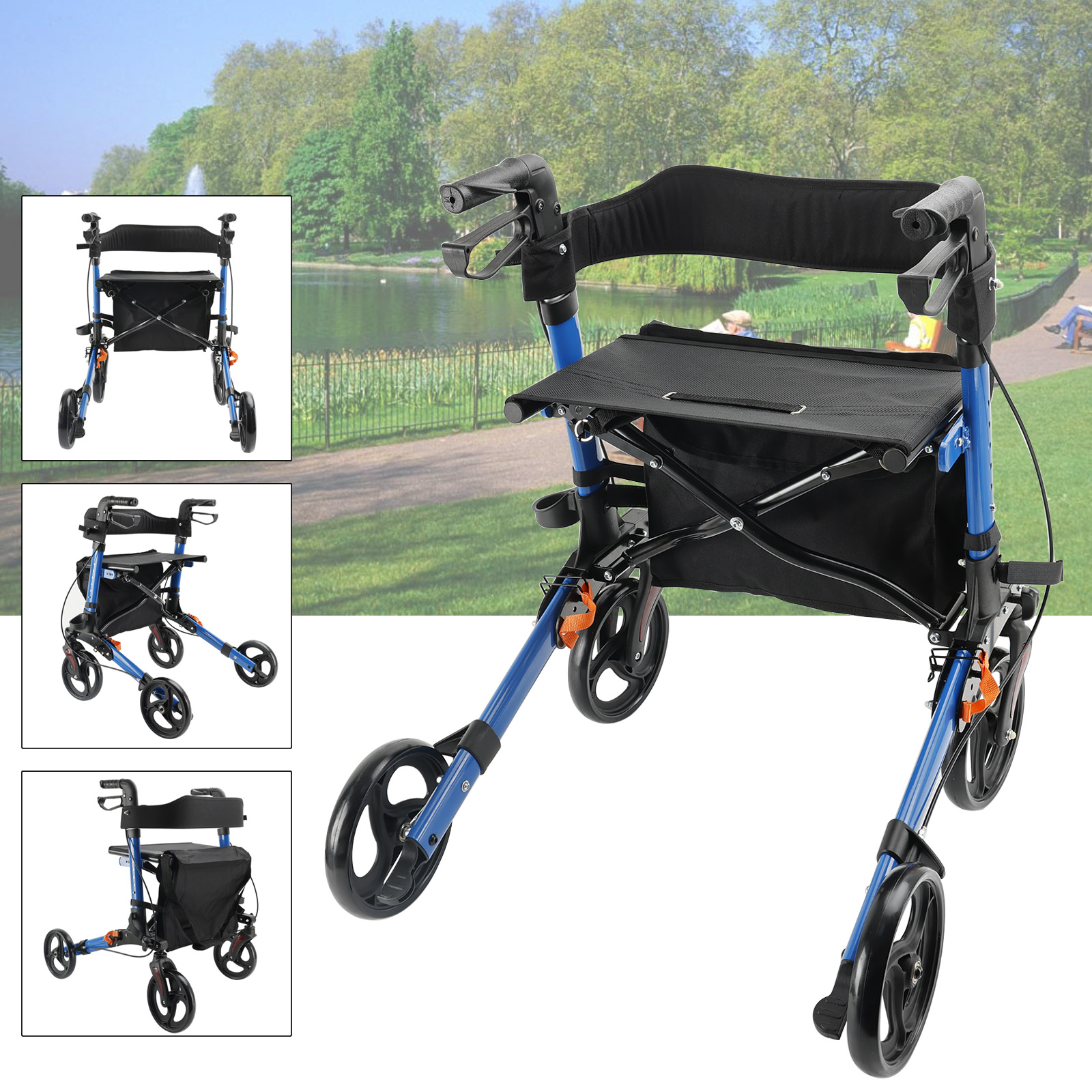 All Terrain Rollator Walker with Seat