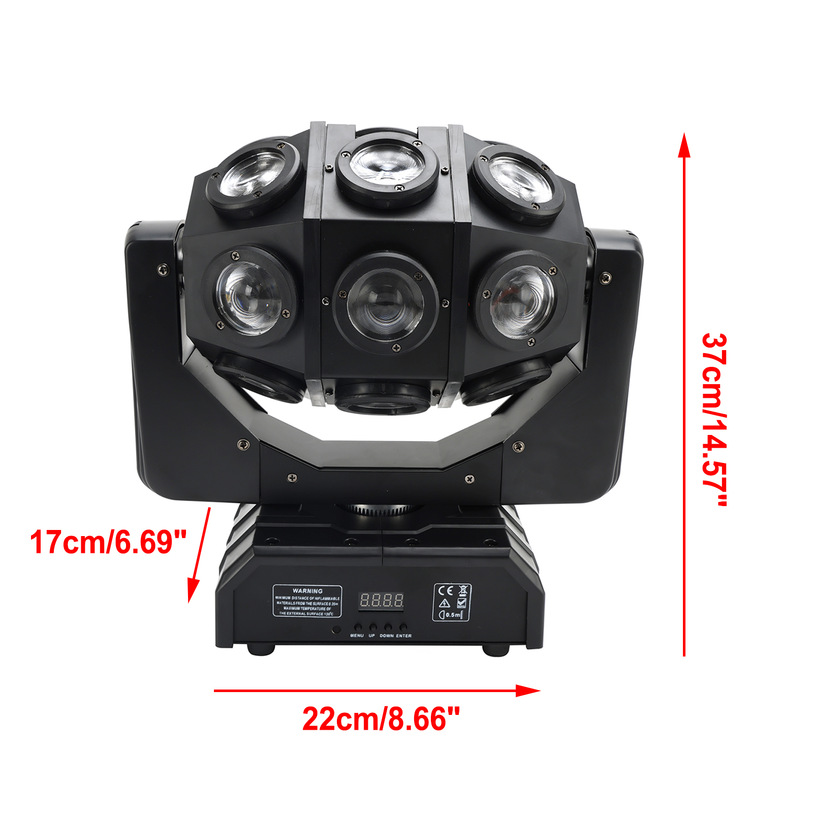 180W RGBW LED Moving Head Stage Light 18 Beam Rotating DMX DJ Disco Party Effect Infinite Y-Rotation