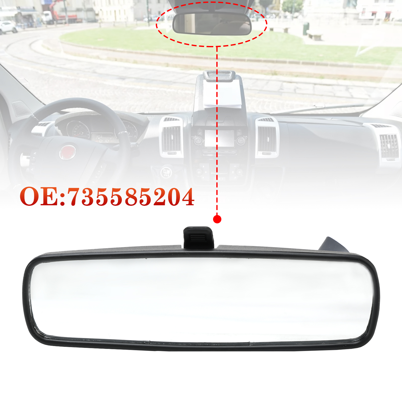 Fiat Ducato Peugeot Citroen 2014- 735585204 735695390 內後照鏡（手動調節）