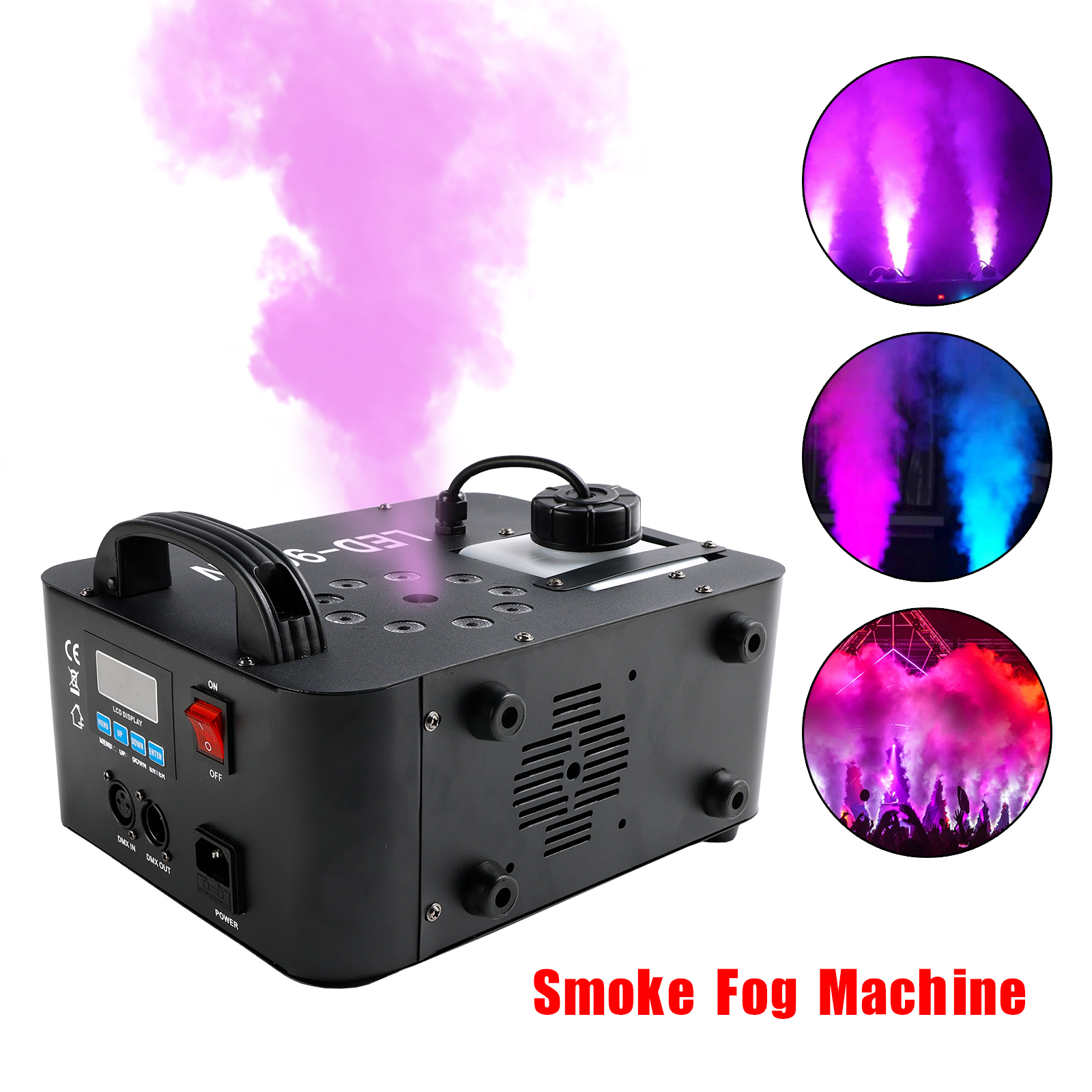 900W RGB LED Light Smoke Fog Machine Stage Fogger DJ Spray Smoke Effect in Action at Wedding