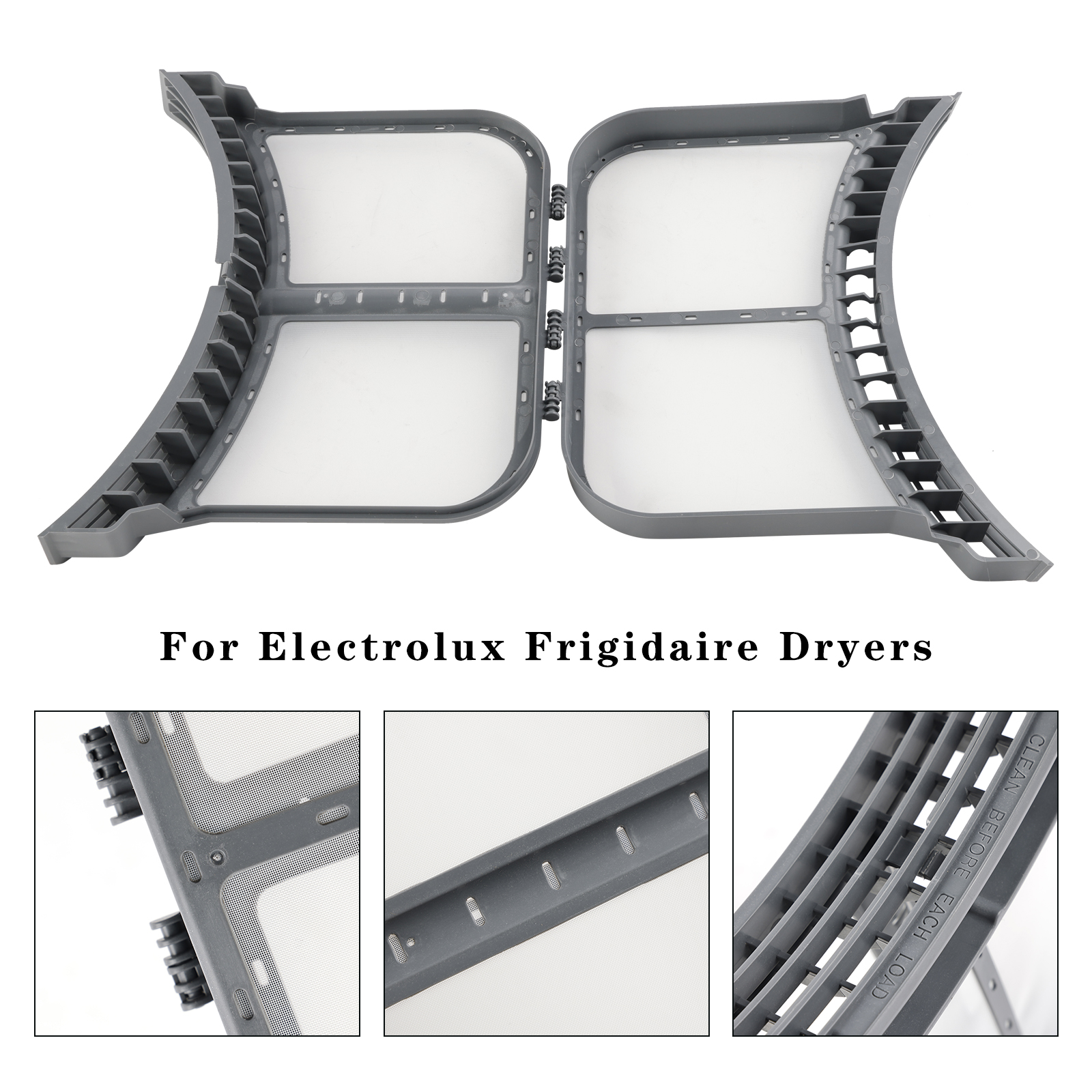 5304513574 Dryer Lint Screen Filter Trap Assembly Replacement For Electrolux Frigidaire Dryers Full Package