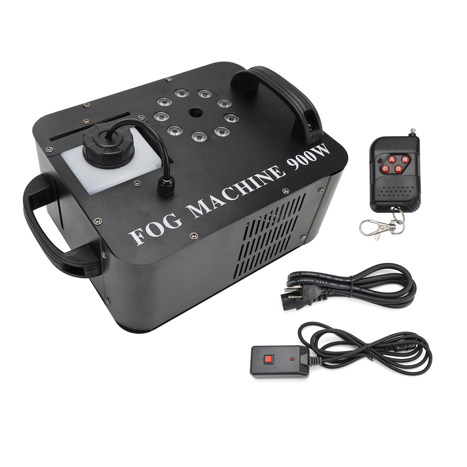 900W RGB LED Light Smoke Fog Machine Stage Fogger DJ Spray Smoke Effect in Halloween Setup