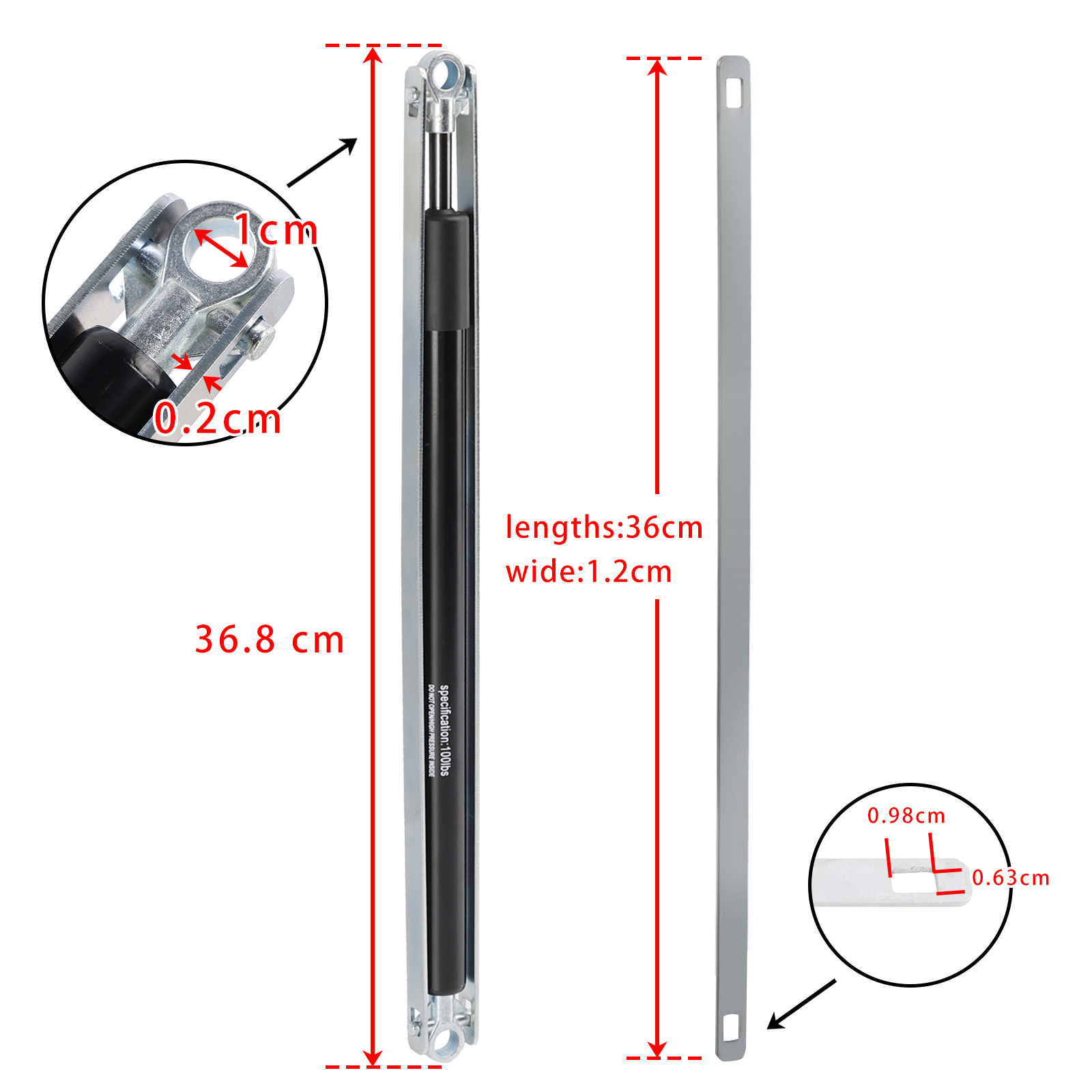 2PCS 36-80 Standard Strut Kit For Werner Aluminum Attic Ladders AH2210 AH2210B Installation