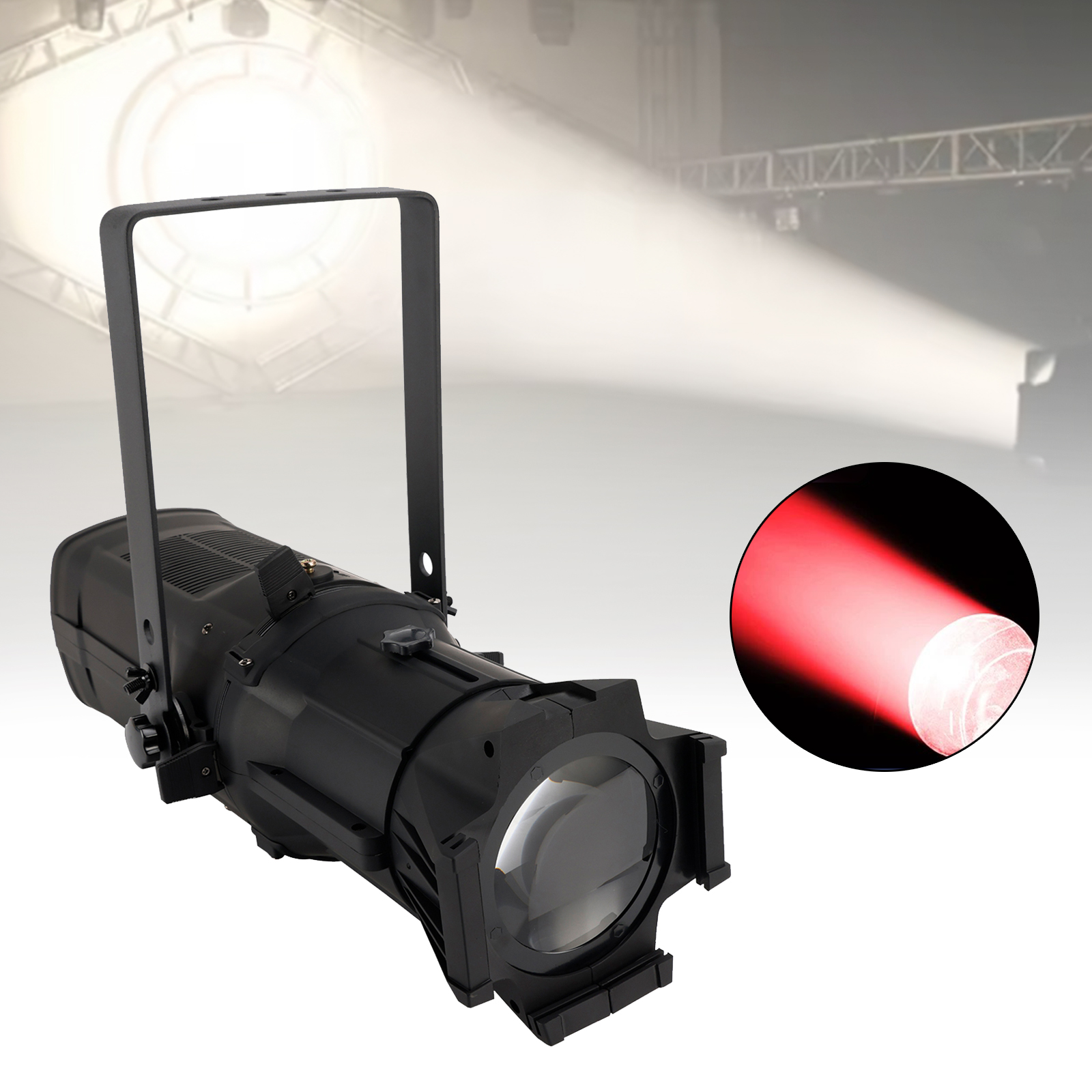 250W COB RGBW LED Profile Spotlight Full Setup for Video Production and Live Events