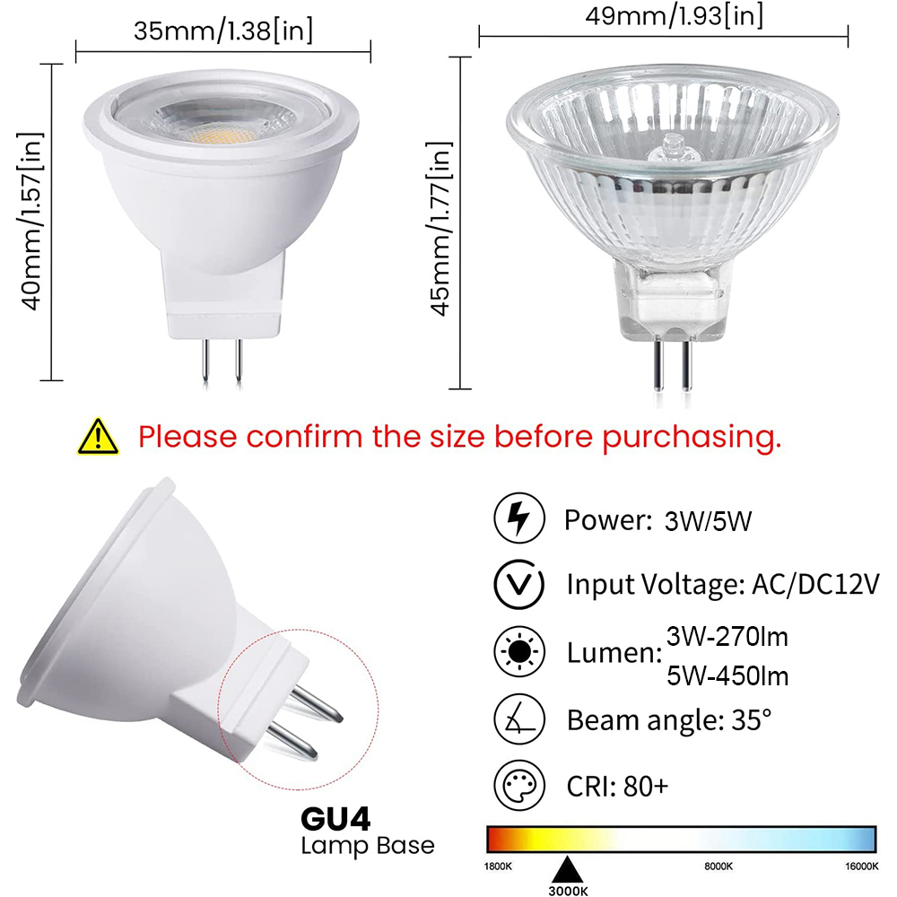 LED-Glühbirnen G4 2,5W Bi-Pin 12V-DC/AC
