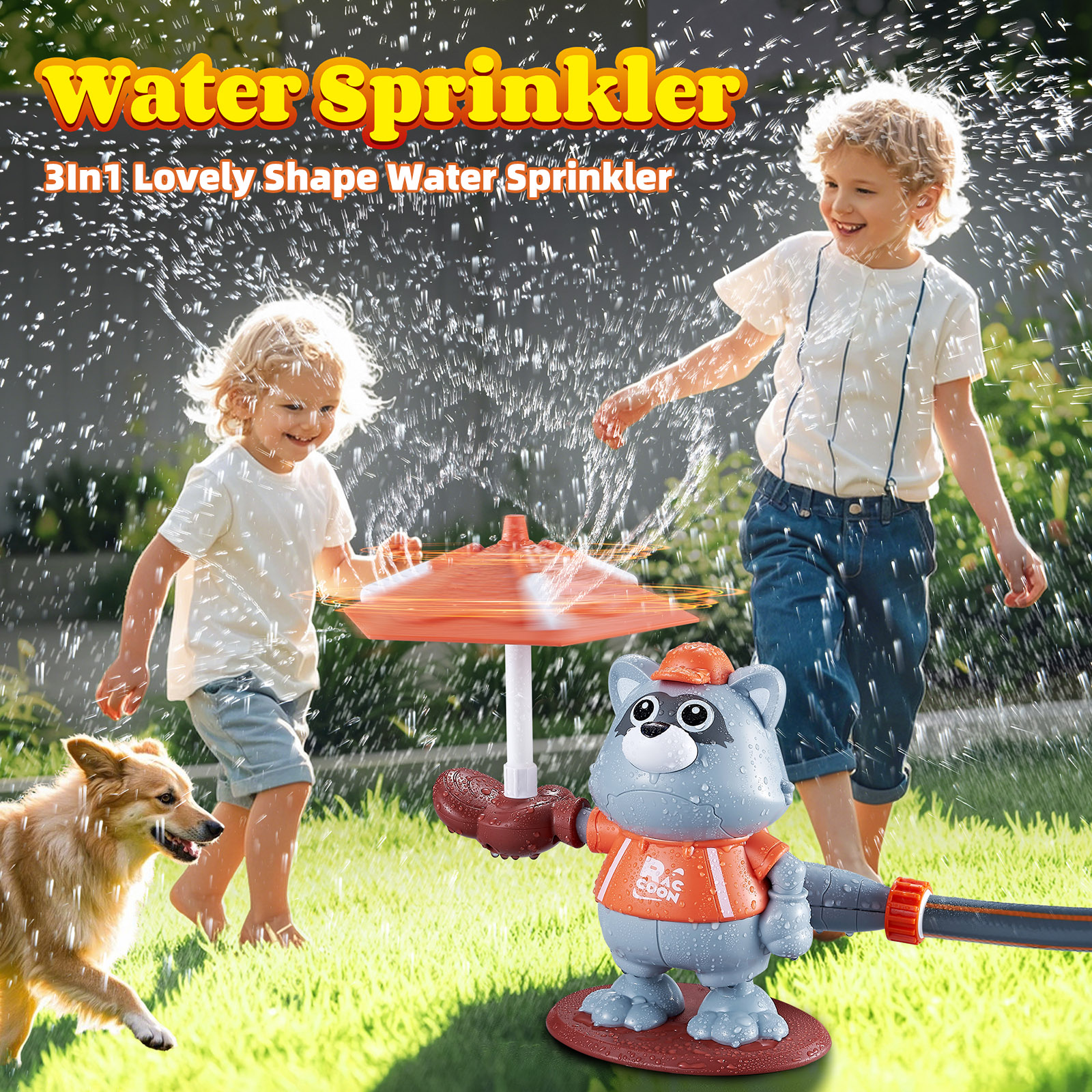 3 In 1 Kids Baseball Water Sprinkler Main Image