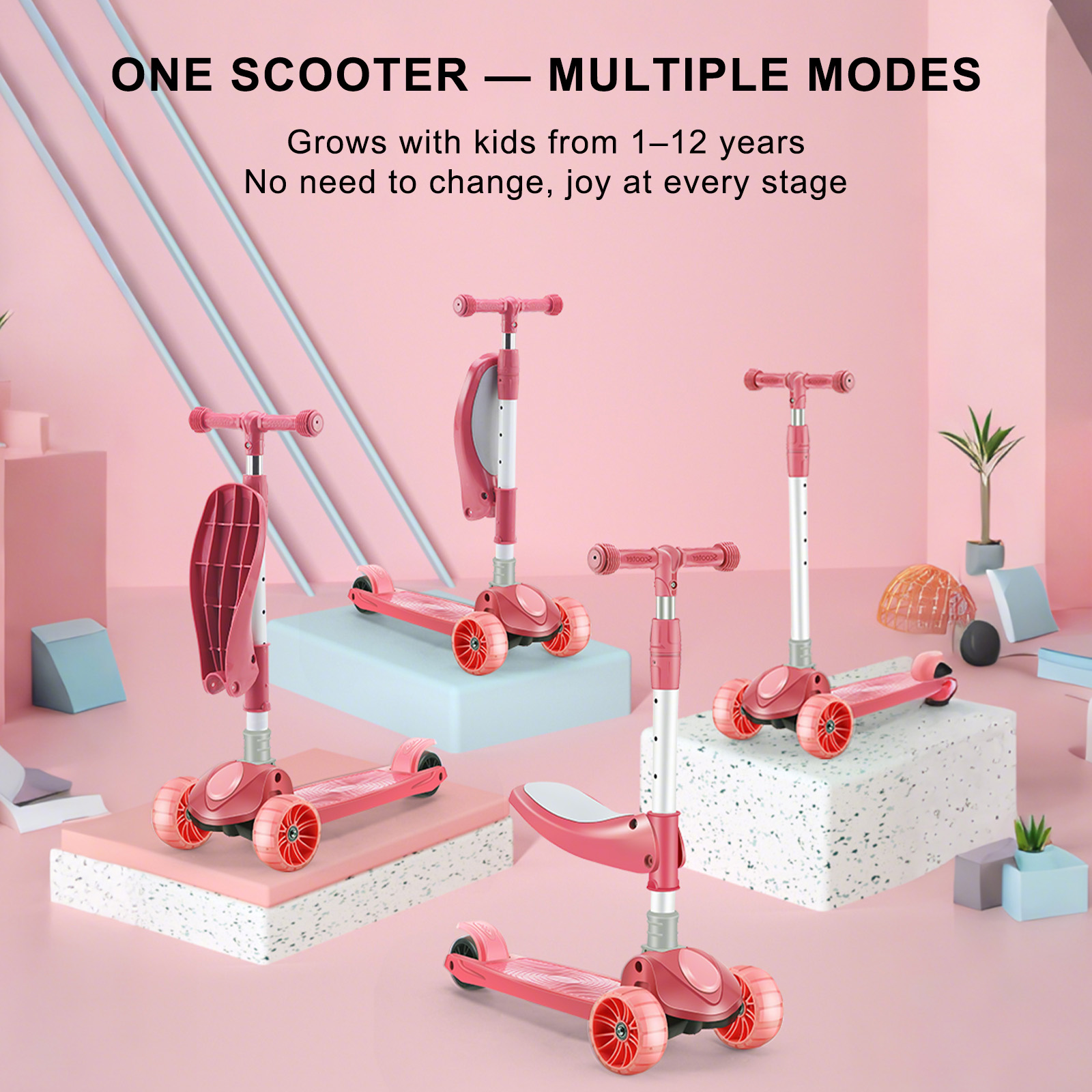 Pink Scooter Main Image
