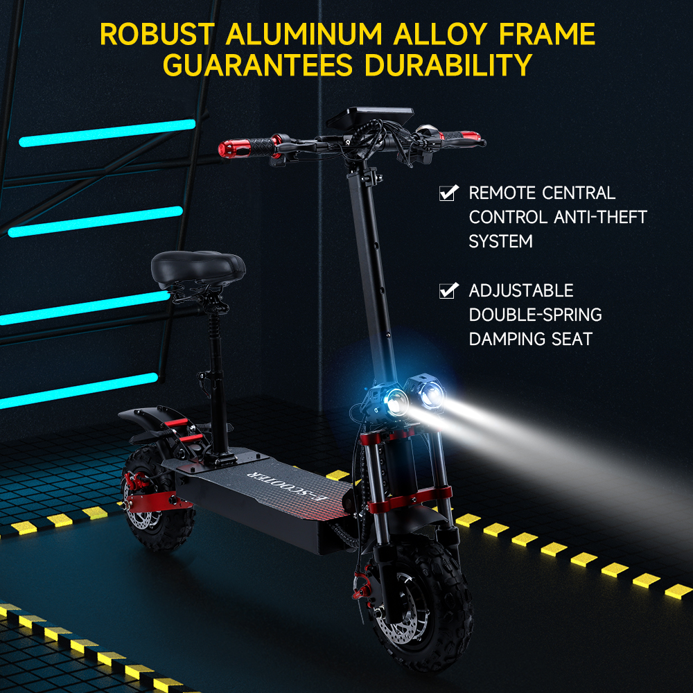 MotorGenic 2000W Dual Motor Electric Scooter Battery and Motor Specs